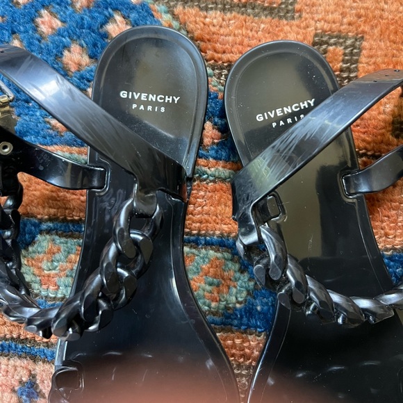 Givenchy Black Jelly Sandals Sz 9 - Picture 7 of 12